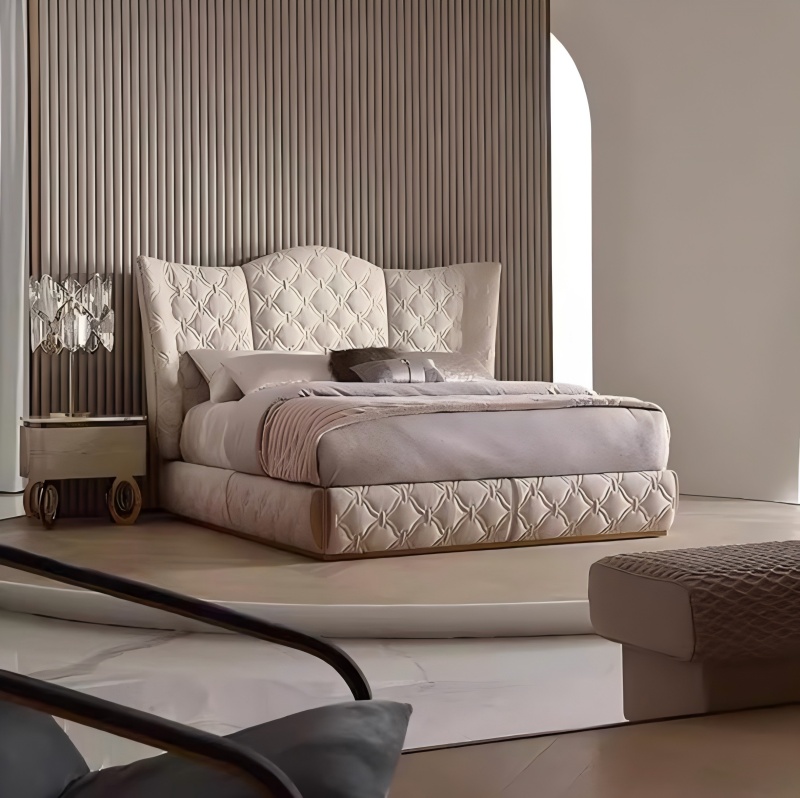 Uma cama que combina simplicidade e luxo