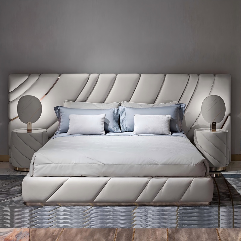 Conjunto de três peças de cama de luxo leve | Quarto principal C Combinação de posição