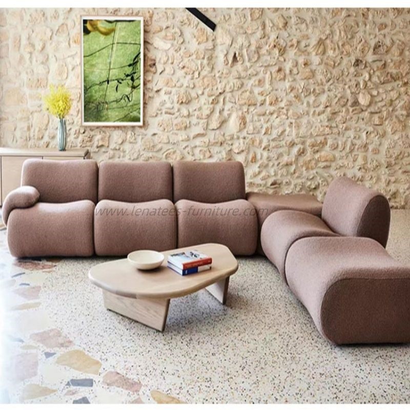 Sofá compactado de luxo moderno